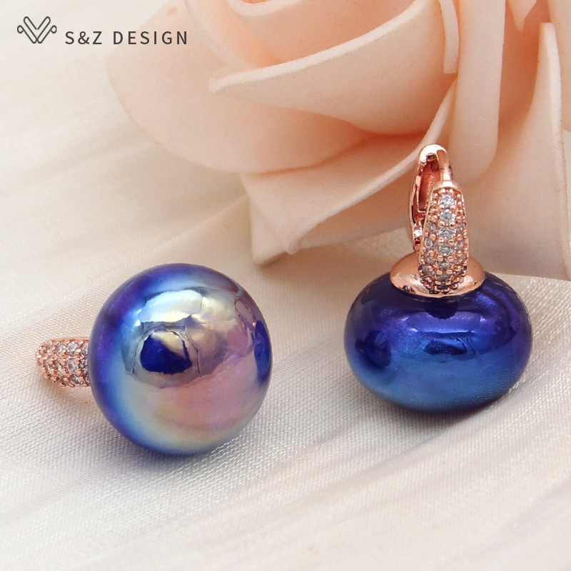 Event Z - S & Z ออกแบบใหม่แฟชั่นสีสันลูกปัด Dangle ต่างหูสําหรับงานแต่งงานของผู้หญิง