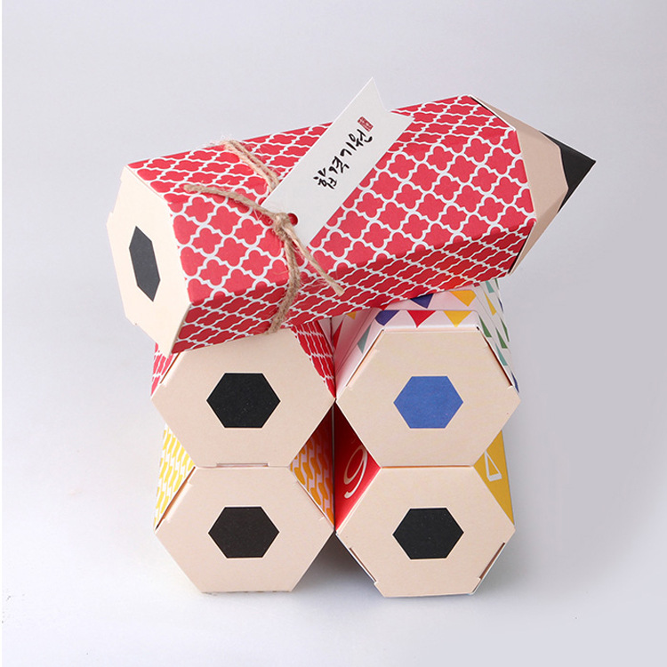 Event Party Box - กล่องของขวัญลายการ์ตูน 5 ชิ้น กล่องใส่ขนมสีสันสดใส ดีไซน์พับได้ กล่องบรรจุภัณฑ์ขนมสำหรับเด็ก
