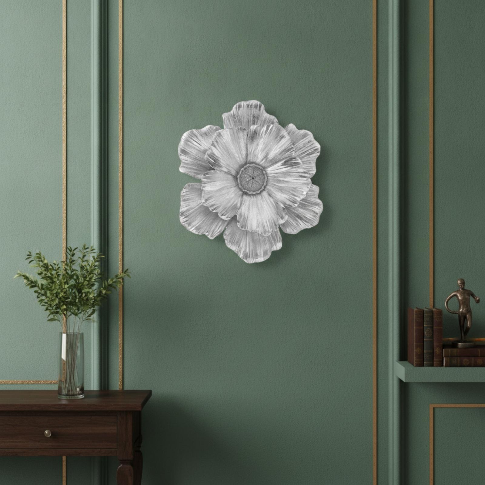 Flower Wall Panel - แผ่นตกแต่งผนังลายดอกไม้ 3 มิติ งานศิลปะตกแต่งผนังแบบนูน ทำจากเรซิน สำหรับตกแต่งภายในที่ทันสมัย