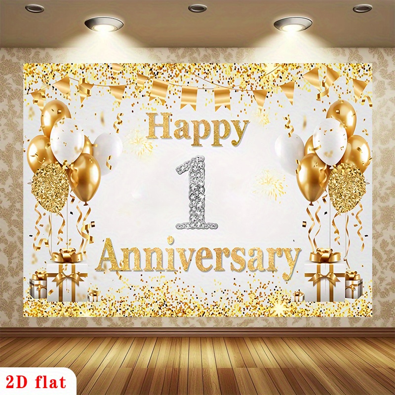 ป้ายบอลลูน 2 มิติ สีทองขาว ฉลอ - Party Banner Gold บทวิจารณ์และราคา