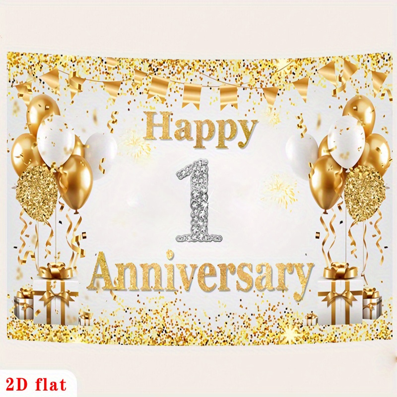 ป้ายบอลลูน 2 มิติ สีทองขาว ฉลอ - Party Banner Gold บทวิจารณ์และราคา