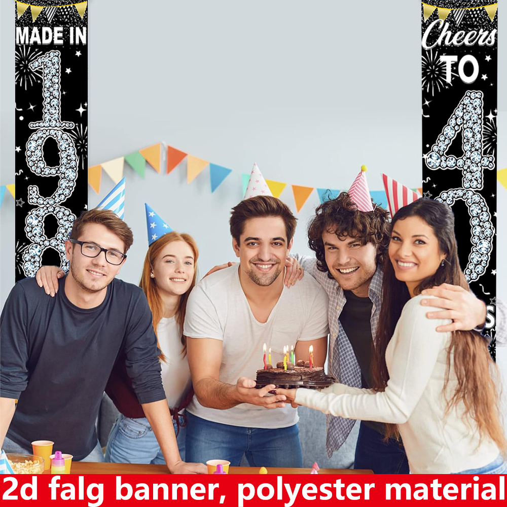 2 ชิ้น 2D แบนเนอร์วันเกิดครบรอ - Party Banner Gold บทวิจารณ์และราคา