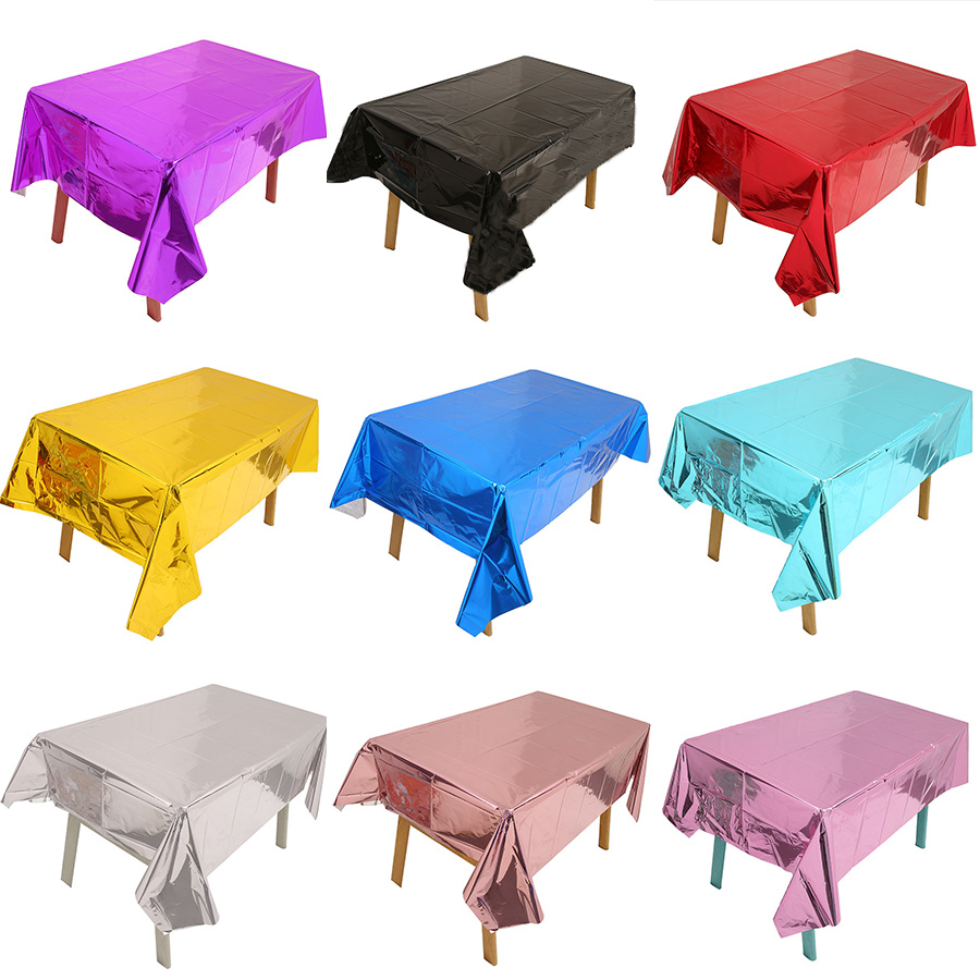 ผ้าปูโต๊ะแบบใช้แล้วทิ้งสีเงินท - Table Cloth Disposable บทวิจารณ์และราคา