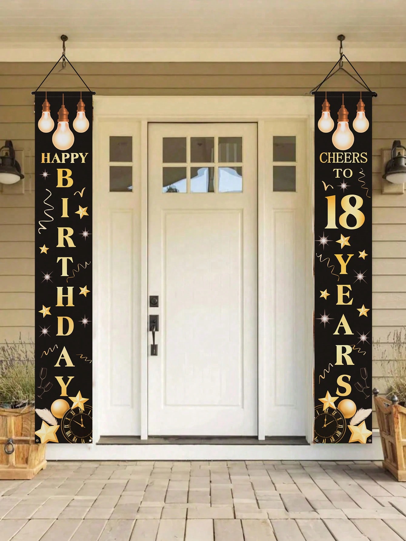 ป้ายฉลองวันเกิดครบรอบ 18 ปี 1  - Party Banner Gold บทวิจารณ์และราคา
