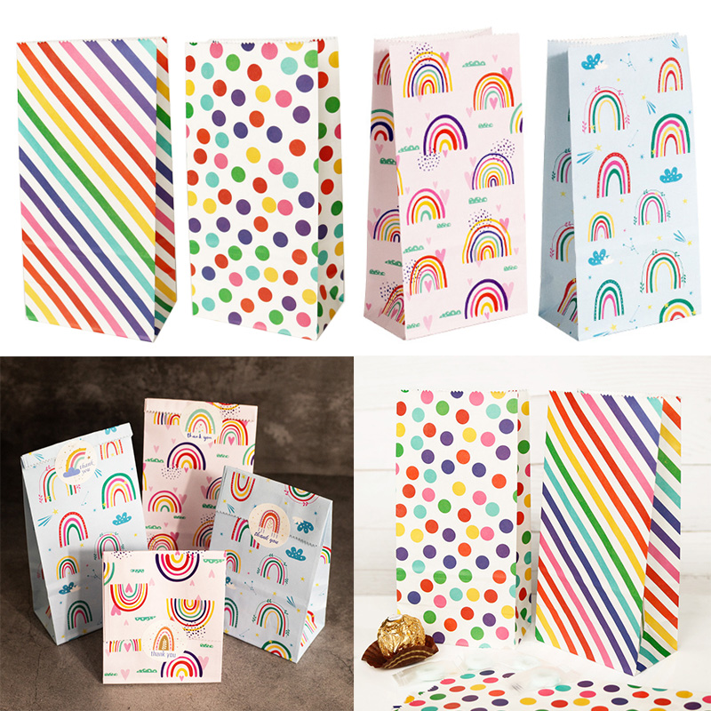 ถุงกระดาษขนาดเล็ก Rainbow พิมพ - Event Party Box บทวิจารณ์และราคา