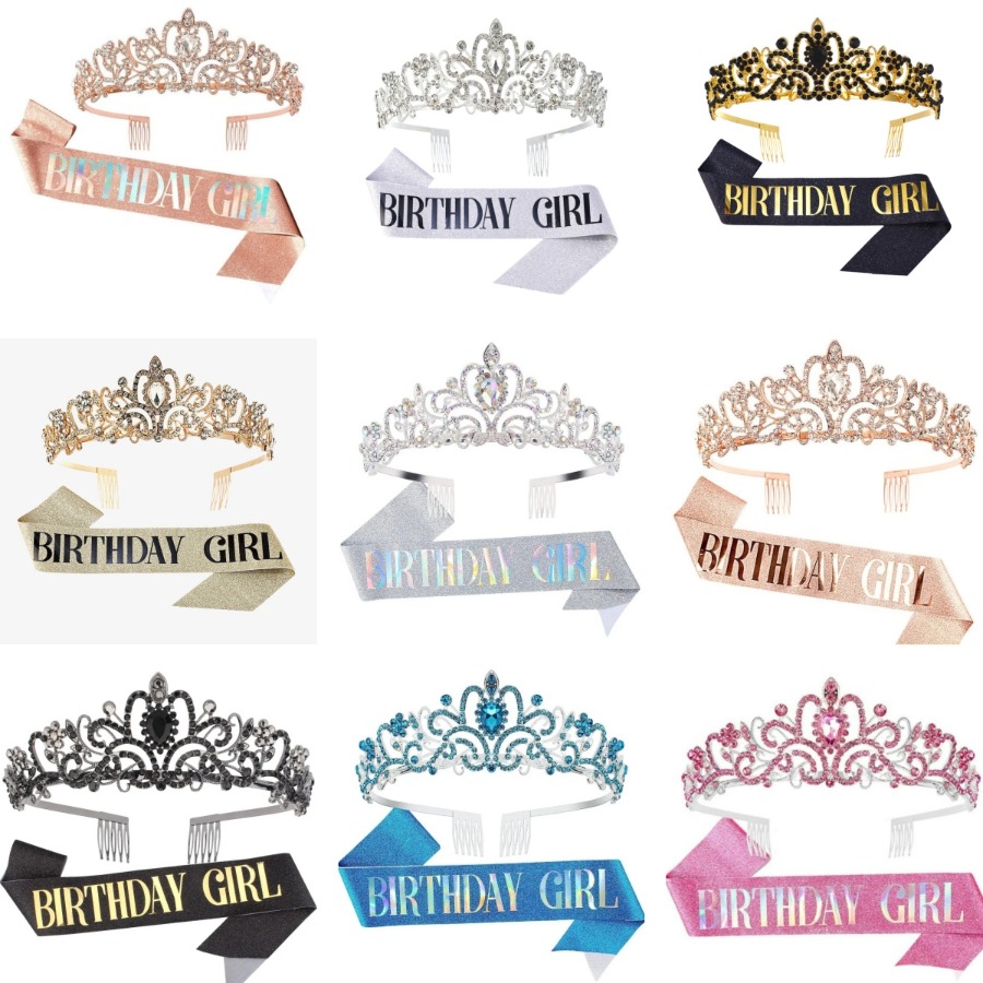 ชุด 2 ชิ้น มงกุฎคริสตัลประดับเ - Birthday Sash Glitter บทวิจารณ์และราคา