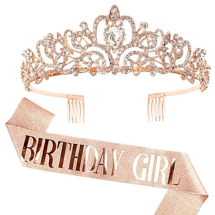 ชุด 2 ชิ้น มงกุฎคริสตัลประดับเ - Birthday Sash Glitter บทวิจารณ์และราคา