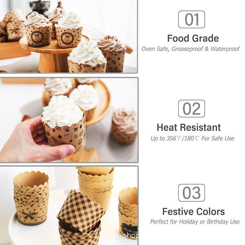 50 ชิ้น/แพ็ค Cupcake ถ้วยกระดา - Plastic Cup 50Pcs บทวิจารณ์และราคา