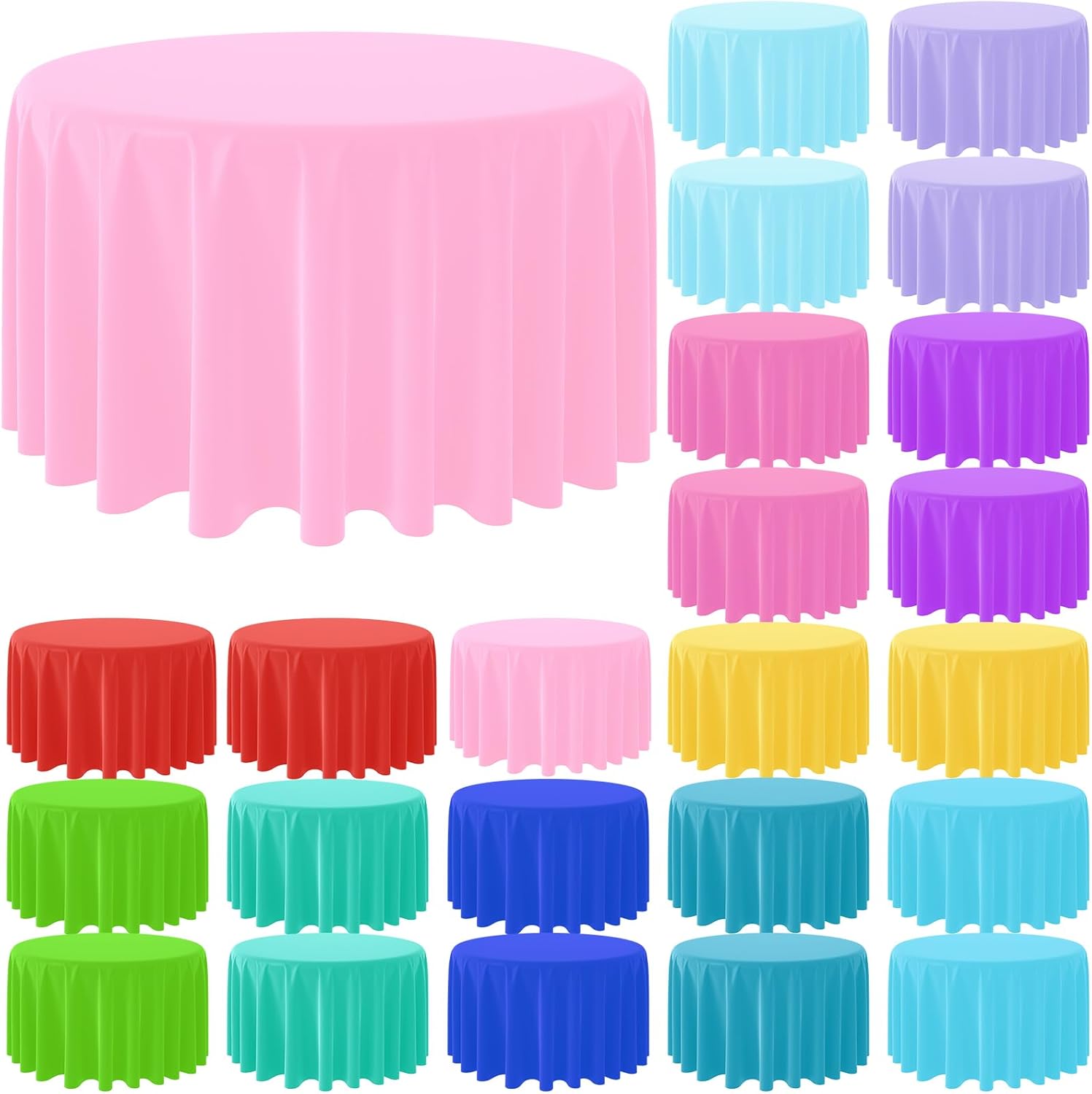 ผ้าปูโต๊ะสีทึบทรงกลมแบบใช้แล้ว - Table Cloth Disposable บทวิจารณ์และราคา