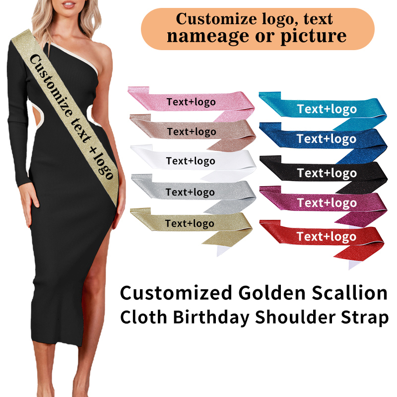 Diy Custom Glitter ซาติน Sash  - Birthday Sash Glitter บทวิจารณ์และราคา